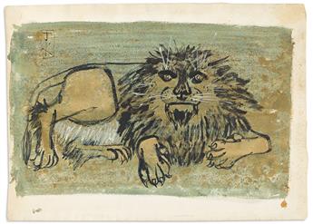 JULIET KEPES (1919 - 1979, BRITISH/AMERICAN) Over Lake Water and Untitled (Lion).